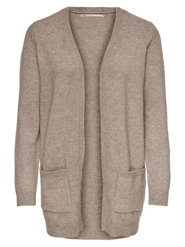 ONLLESLY LIFE L/S OPEN CARDIGAN KNT NOOS beige