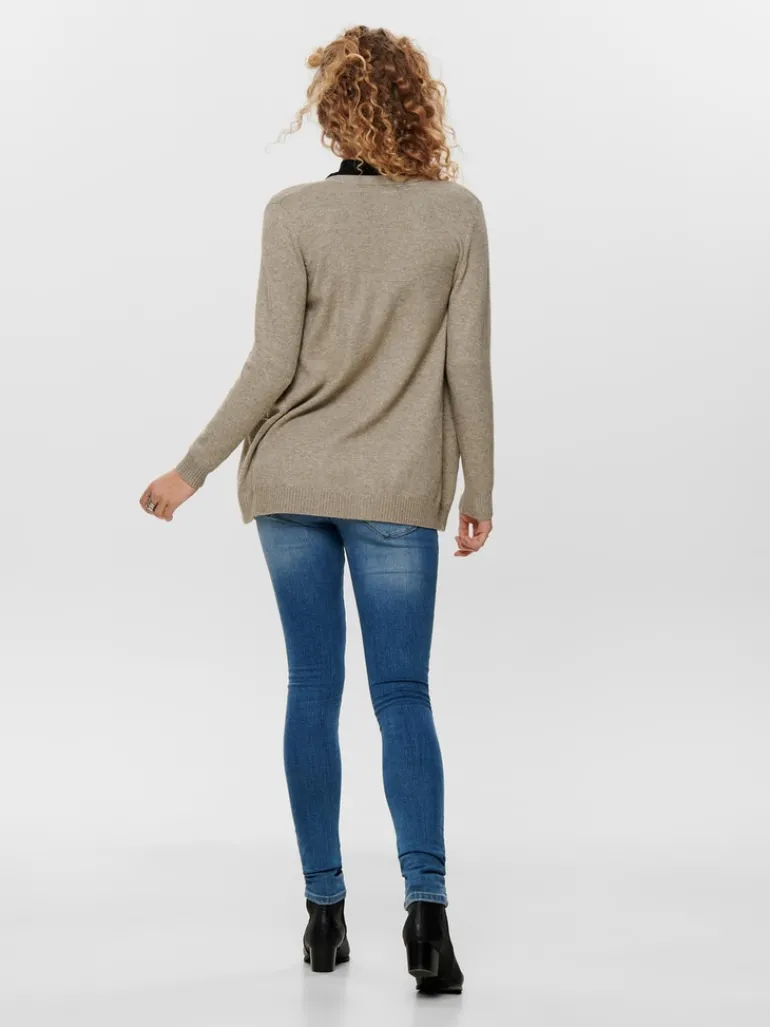 ONLLESLY LIFE L/S OPEN CARDIGAN KNT NOOS beige