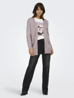 ONLLESLY LIFE L/S OPEN CARDIGAN KNT NOOS violet ice