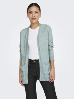 ONLLESLY LIFE L/S OPEN CARDIGAN KNT NOOS gray mist