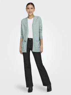 ONLLESLY LIFE L/S OPEN CARDIGAN KNT NOOS gray mist