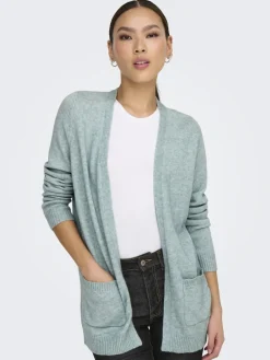 ONLLESLY LIFE L/S OPEN CARDIGAN KNT NOOS gray mist