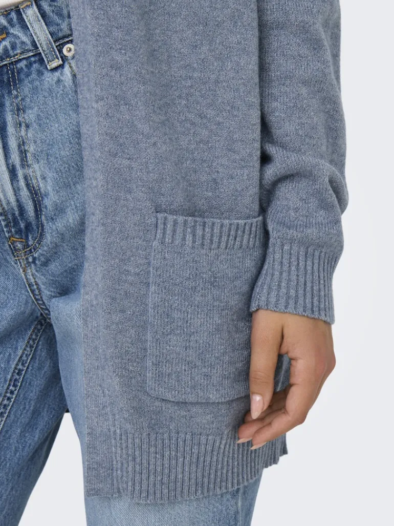 ONLLESLY LIFE L/S OPEN CARDIGAN KNT NOOS vintage indigo