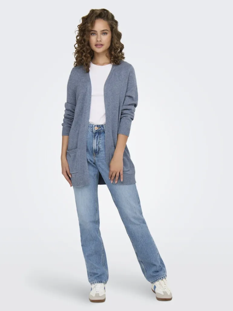 ONLLESLY LIFE L/S OPEN CARDIGAN KNT NOOS vintage indigo