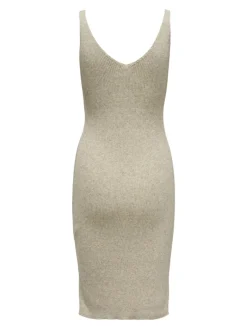 ONLLINA SL SLIT DRESS KNT pumice stone