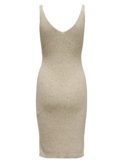 ONLLINA SL SLIT DRESS KNT pumice stone