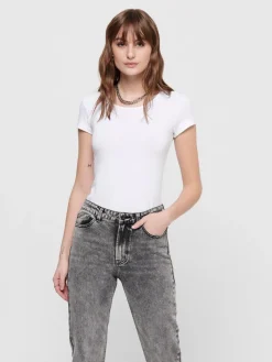 ONLLIVE LOVE S/S ONECK TOP NOOS JRS white