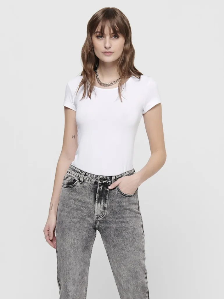 ONLLIVE LOVE S/S ONECK TOP NOOS JRS white