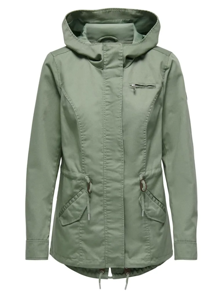 ONLLORCA LIFE CANVAS PARKA OTW NOOS hedge green