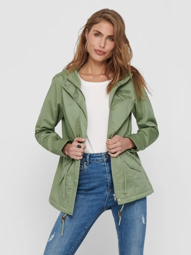 ONLLORCA LIFE CANVAS PARKA OTW NOOS hedge green