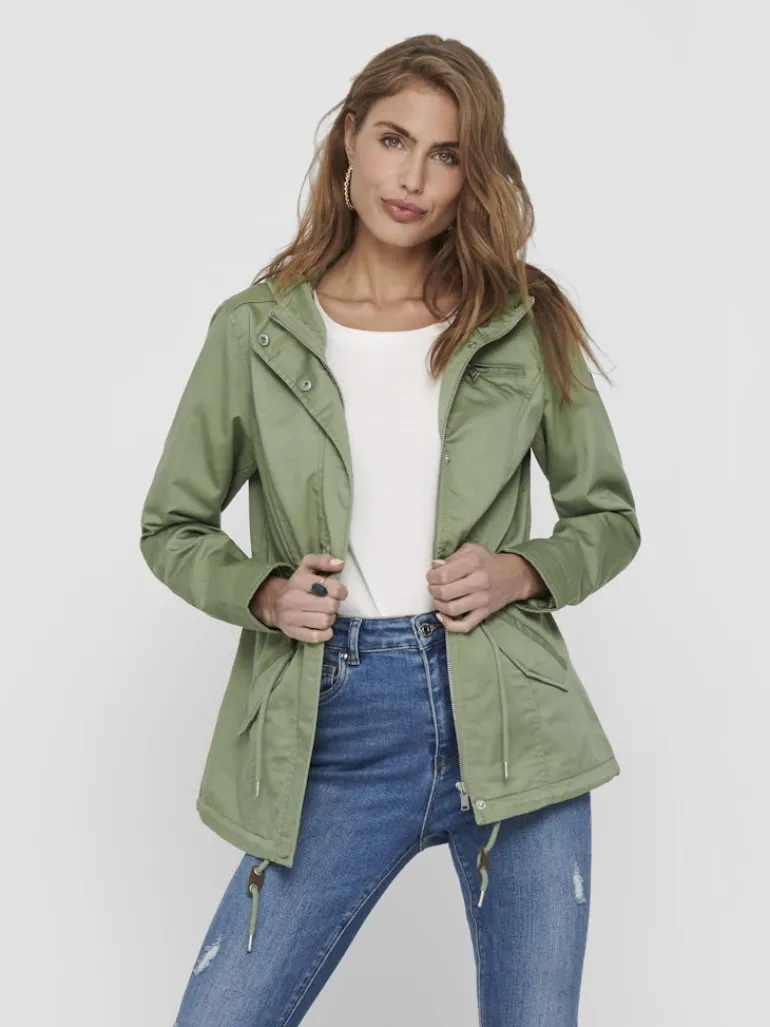 ONLLORCA LIFE CANVAS PARKA OTW NOOS hedge green