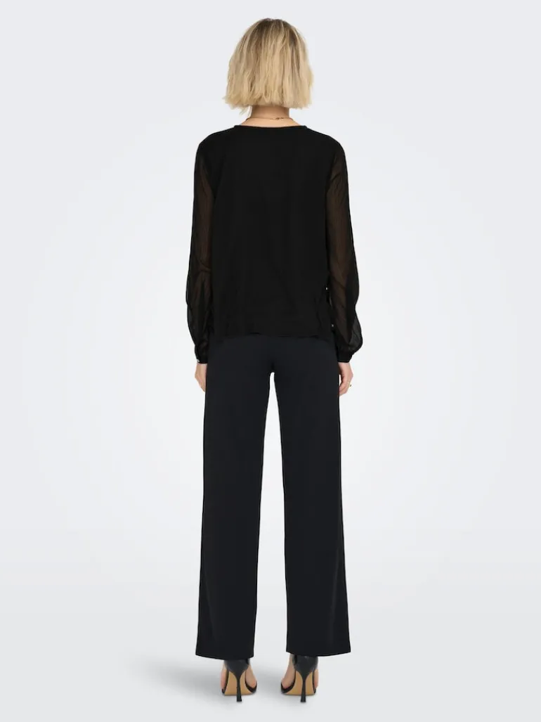 ONLLUNA L/S V-NECK TOP NOOS PTM schwarz2
