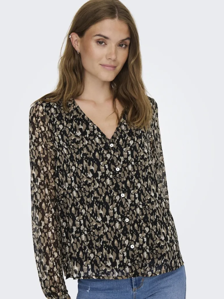 ONLLUNA L/S V-NECK TOP NOOS PTM schwarz2