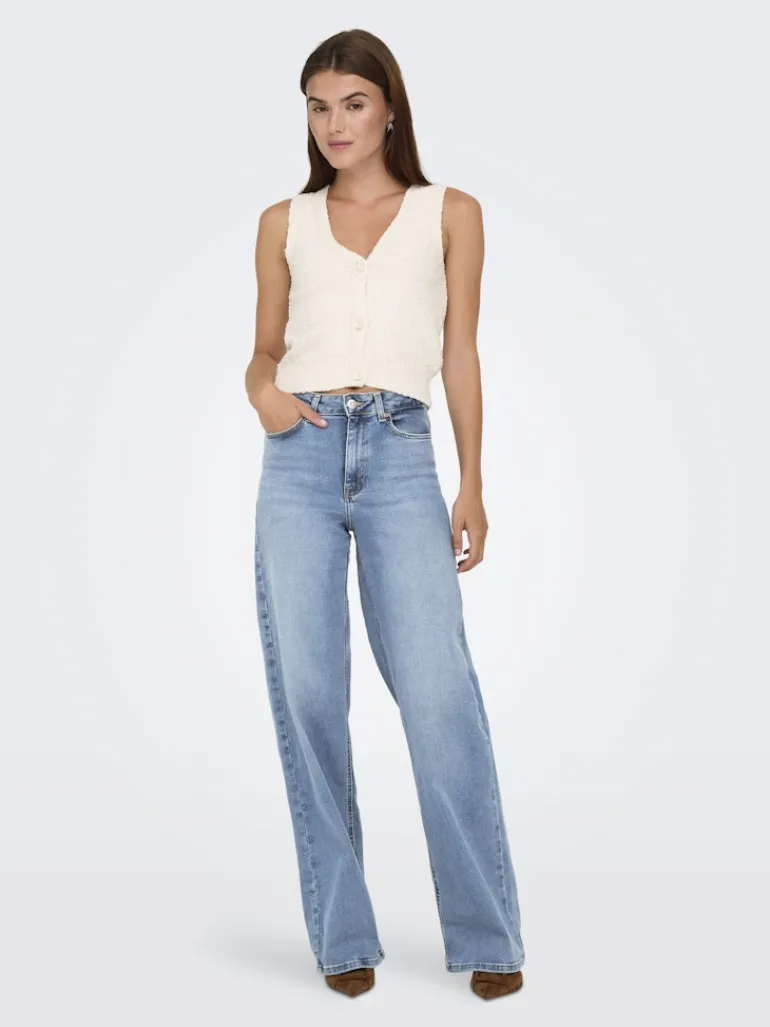 ONLMADISON BLUSH HW WIDE DNM CRO371 NOOS light blue denim