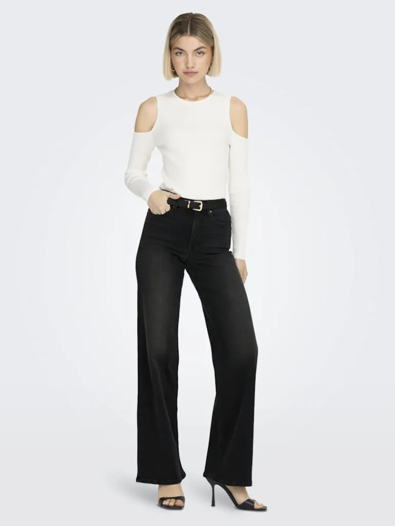 ONLMADISON BLUSH HW WIDE DNM CRO099 NOOS washed black