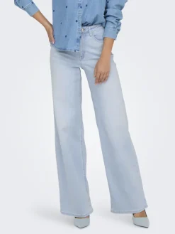 ONLMADISON BLUSH HW WIDE DNM CRO495 NOOS light blue bleached denim