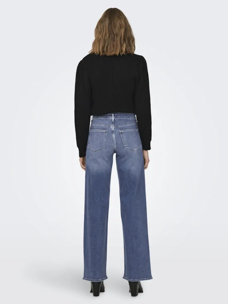ONLMADISON BLUSH HW WIDE DNM DOT372 NOOS medium blue denim