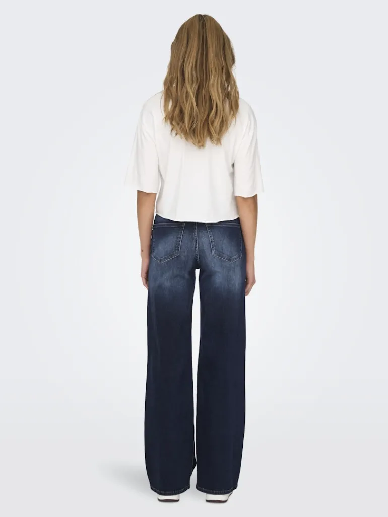 ONLMADISON BLUSH HW WIDE DNM REA081 NOOS dark blue denim