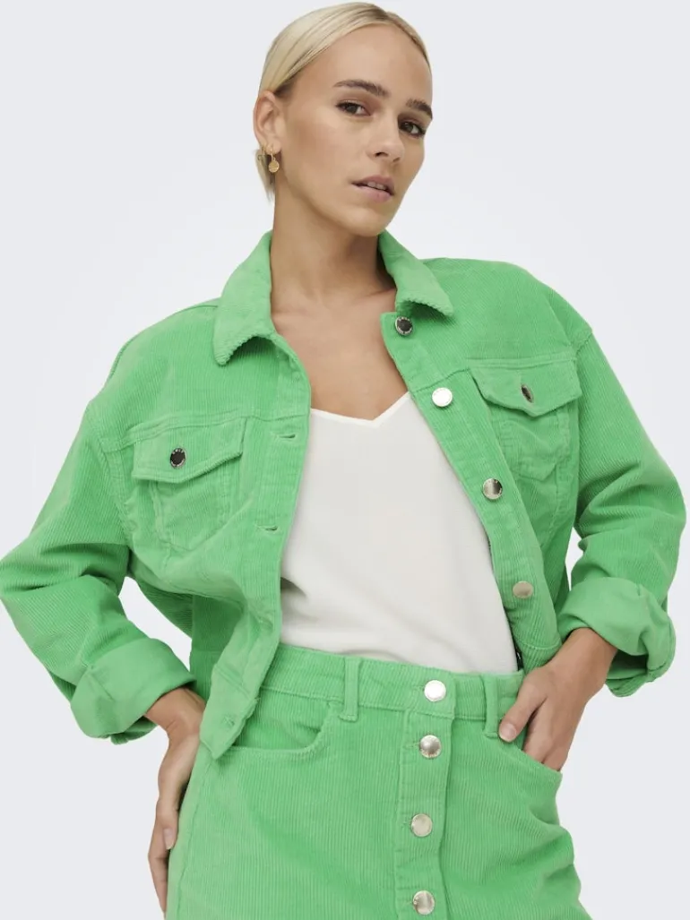ONLMALIBU-GLOBAL L/S CORD JACKET CC PNT spring bud