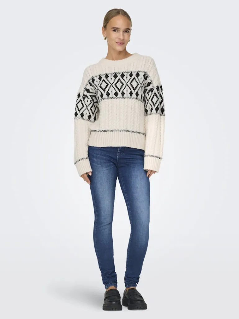 ONLMARENT L/S PULLOVER KNT NOOS cloud dancer