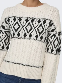 ONLMARENT L/S PULLOVER KNT NOOS cloud dancer