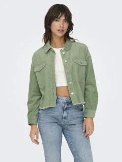 ONLMARINA-ENY LIFE L/S CORD JACKET PNT seagrass