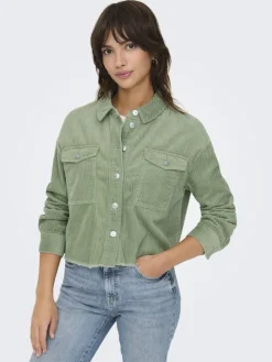 ONLMARINA-ENY LIFE L/S CORD JACKET PNT seagrass