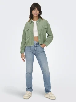 ONLMARINA-ENY LIFE L/S CORD JACKET PNT seagrass
