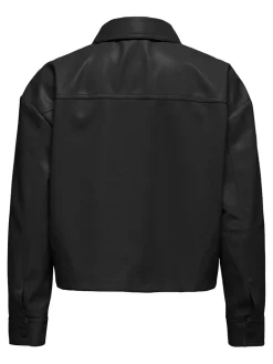 ONLMARINA L/S FAUX JACKET PNT black