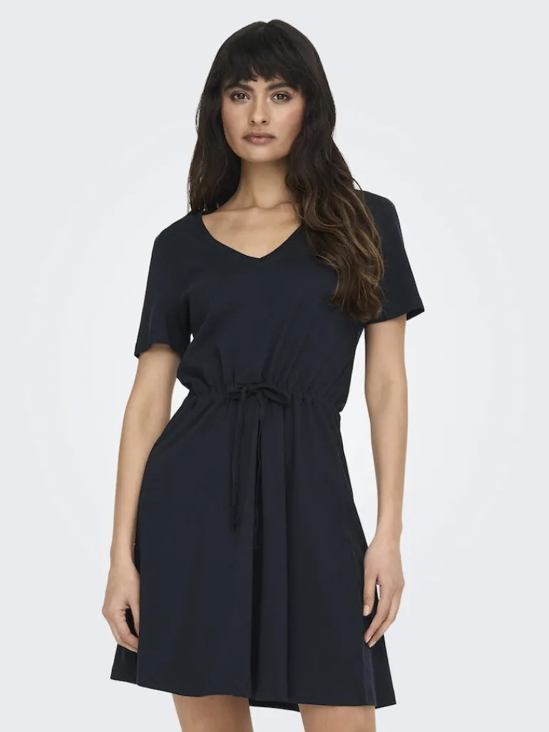 ONLMAY S/S V-NECK SHORT DRESS JRS NOOS dunkelblau1