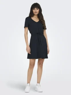 ONLMAY S/S V-NECK SHORT DRESS JRS NOOS dunkelblau1