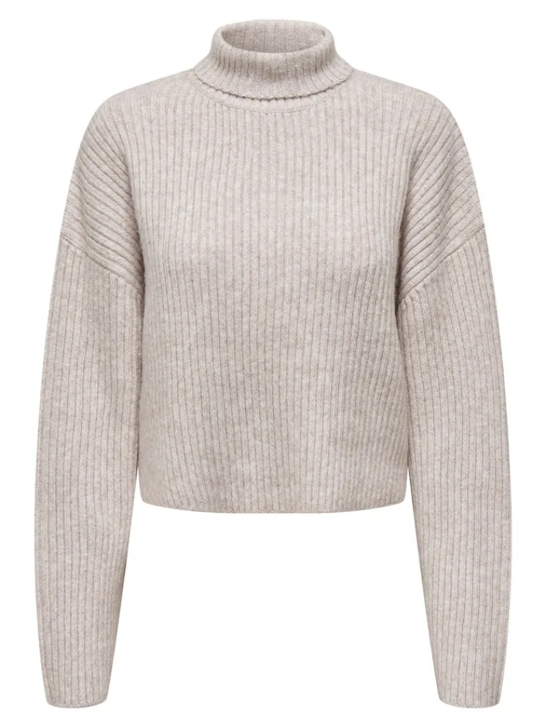 ONLMELANIE L/S ROLLNECK PULLOVER KNTNOOS oatmeal