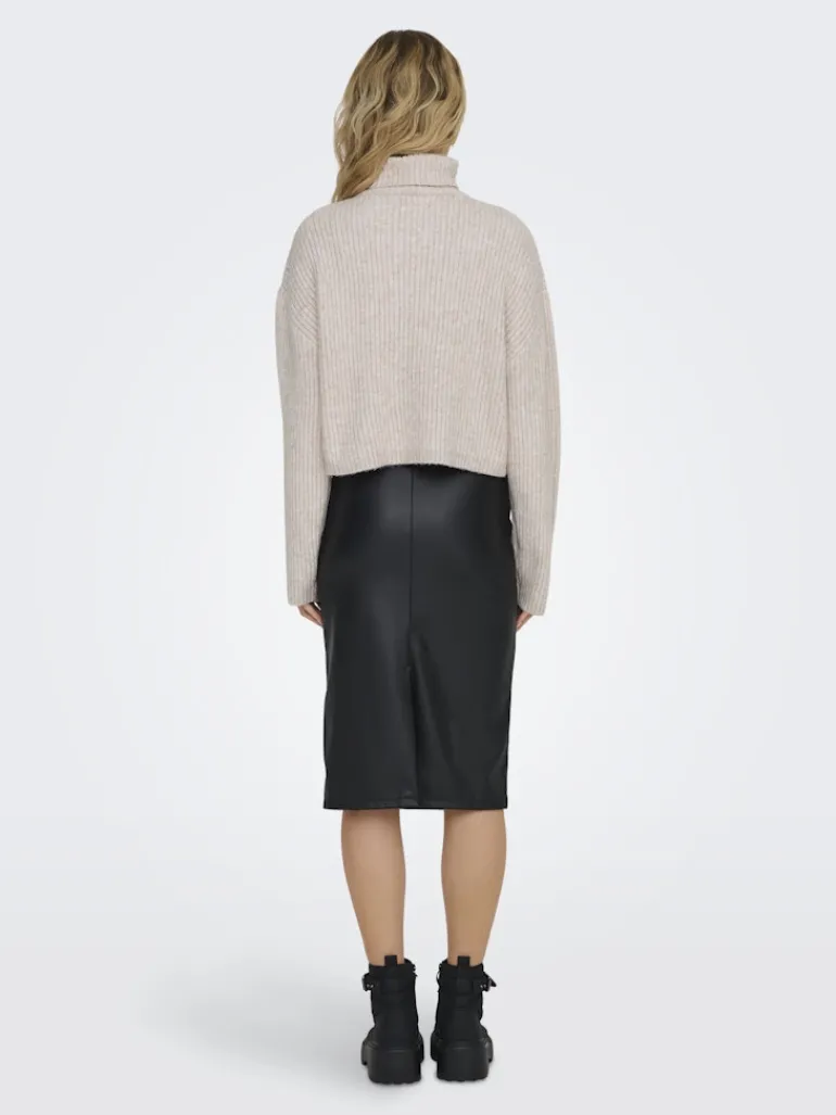 ONLMELANIE L/S ROLLNECK PULLOVER KNTNOOS oatmeal