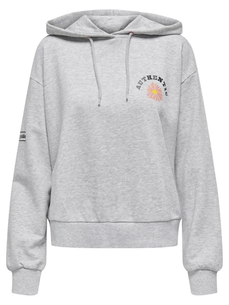 ONLMIE HOOD CS SWT light grey melange