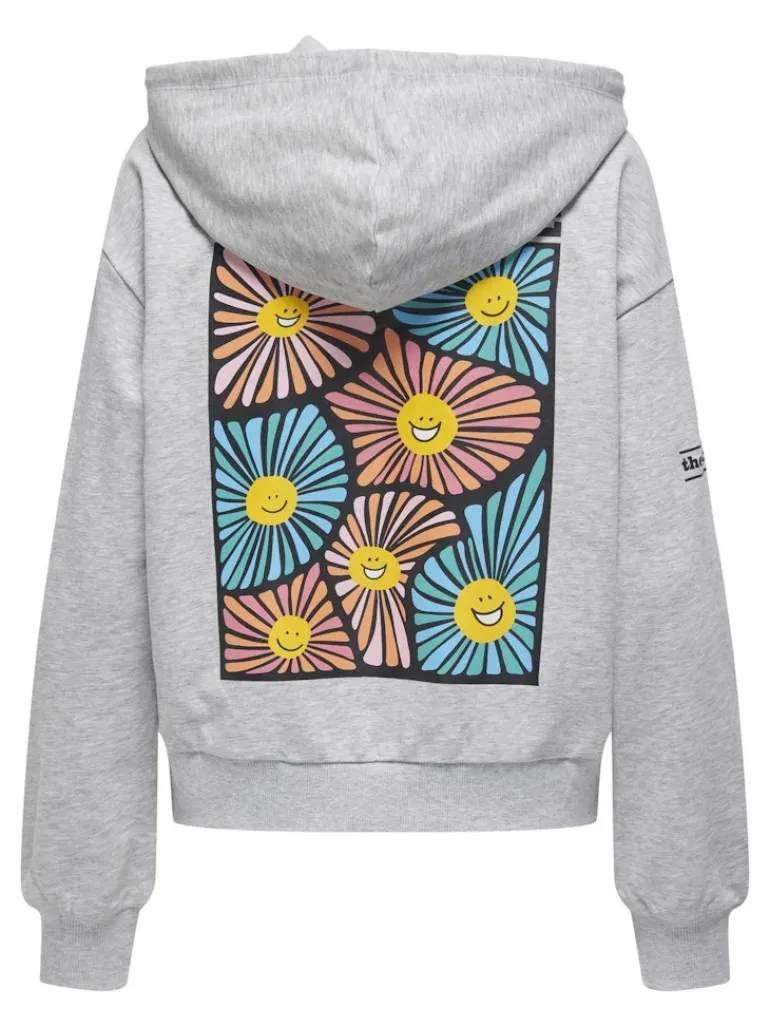 ONLMIE HOOD CS SWT light grey melange