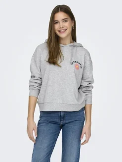ONLMIE HOOD CS SWT light grey melange