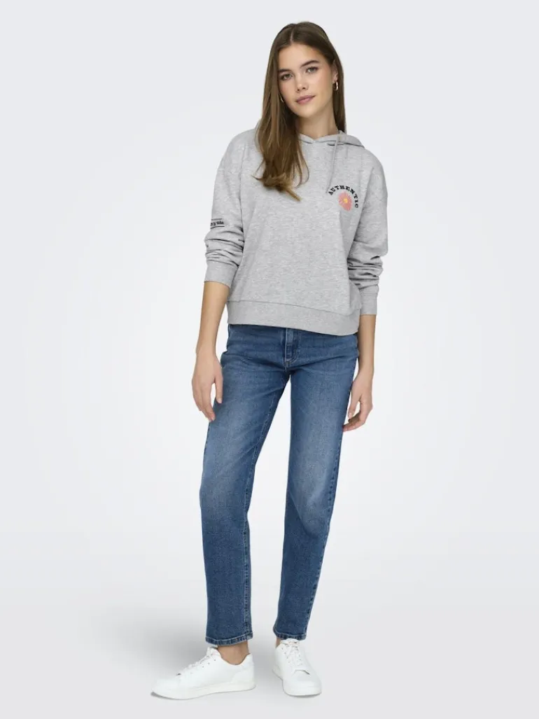 ONLMIE HOOD CS SWT light grey melange