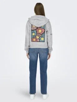 ONLMIE HOOD CS SWT light grey melange
