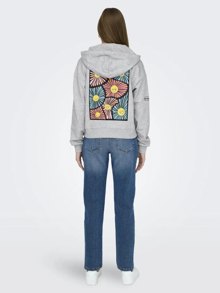 ONLMIE HOOD CS SWT light grey melange