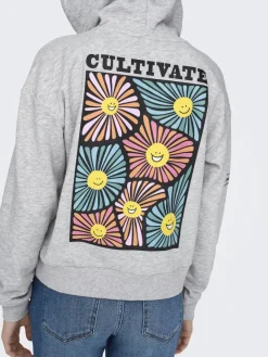 ONLMIE HOOD CS SWT light grey melange