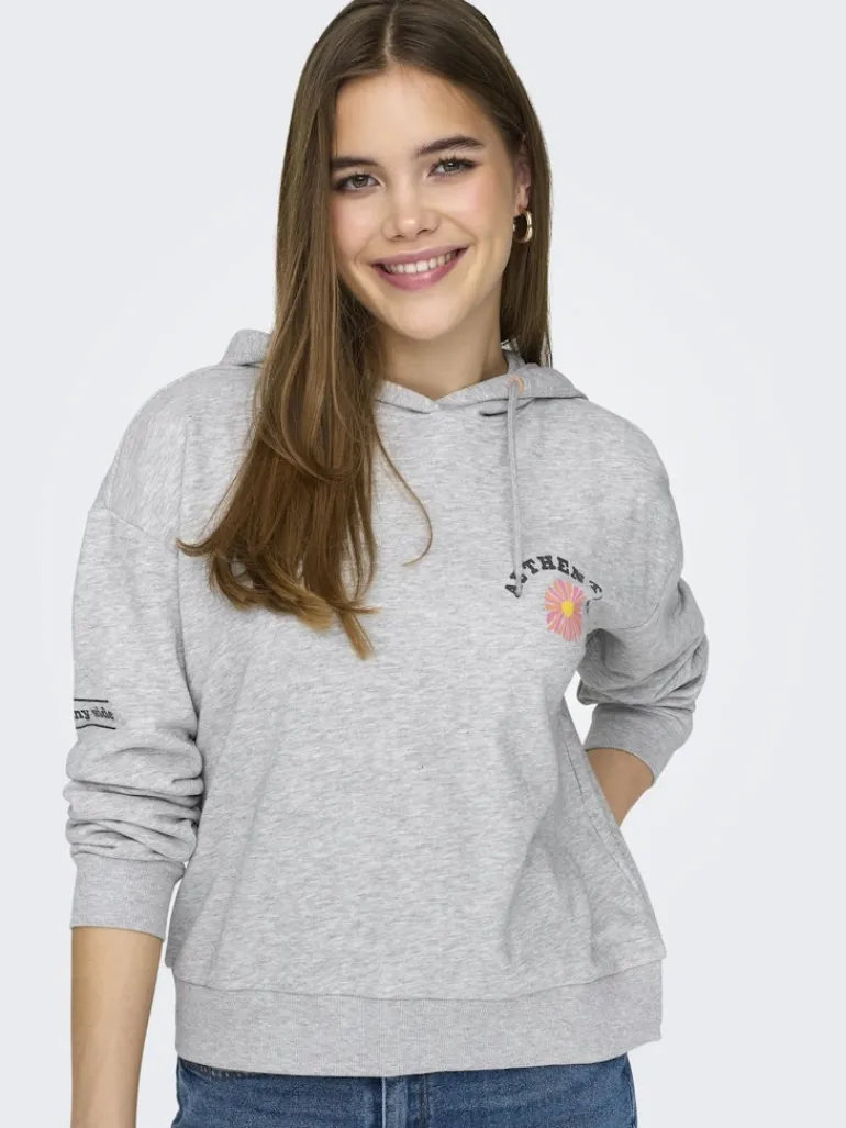 ONLMIE HOOD CS SWT light grey melange