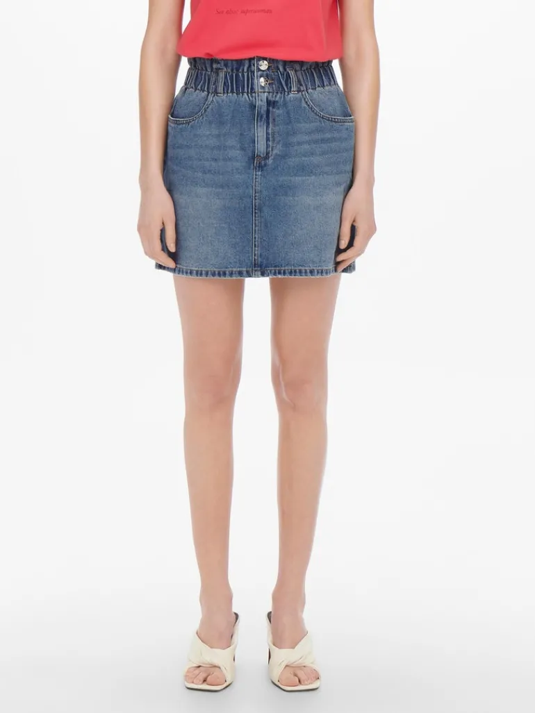 ONLMILLIE HW MINI PAPER DNM SKIRT NOOS medium blue denim