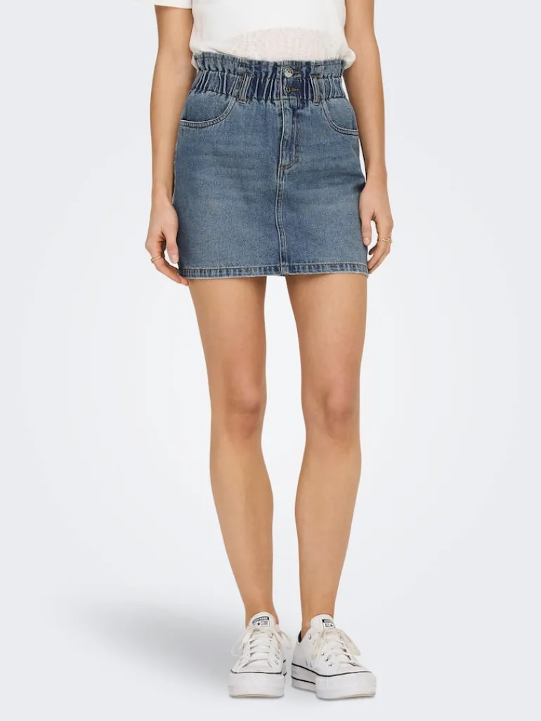 ONLMILLIE HW MINI PAPER DNM SKIRT NOOS medium blue denim