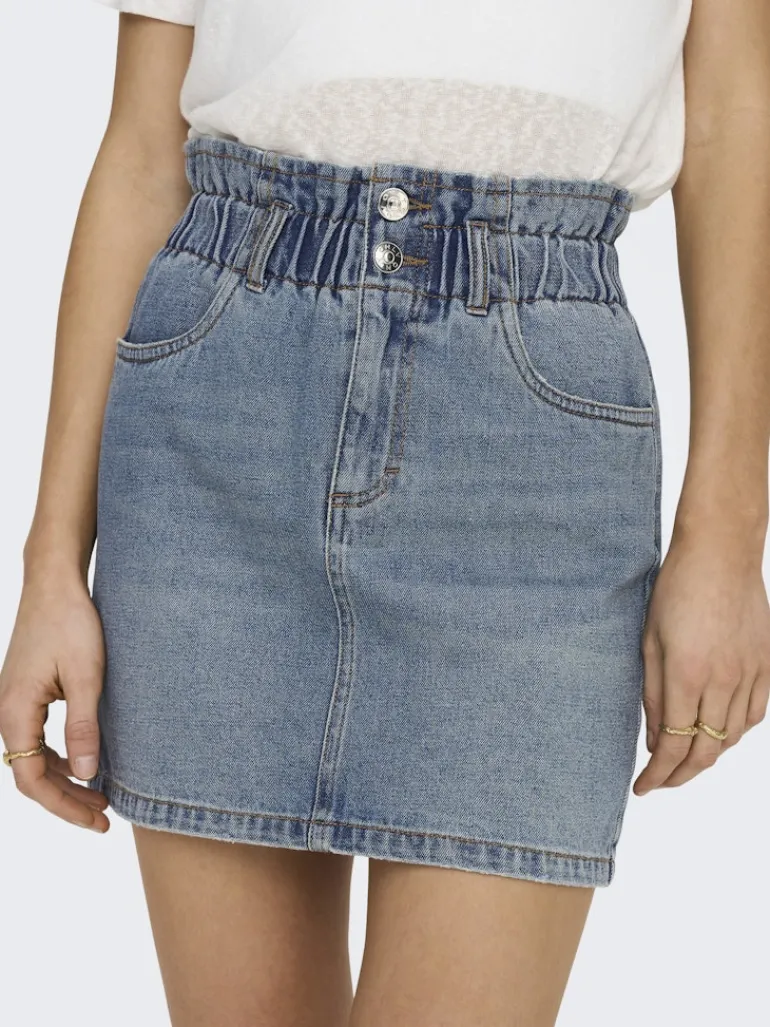 ONLMILLIE HW MINI PAPER DNM SKIRT NOOS medium blue denim