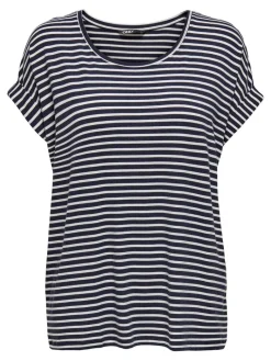 ONLMOSTER STRIPE S/S O-NECK TOP JRS NOOS night sky