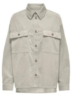 ONLMOXIE L/S CORD SLIT SHACKET CC PNT oatmeal