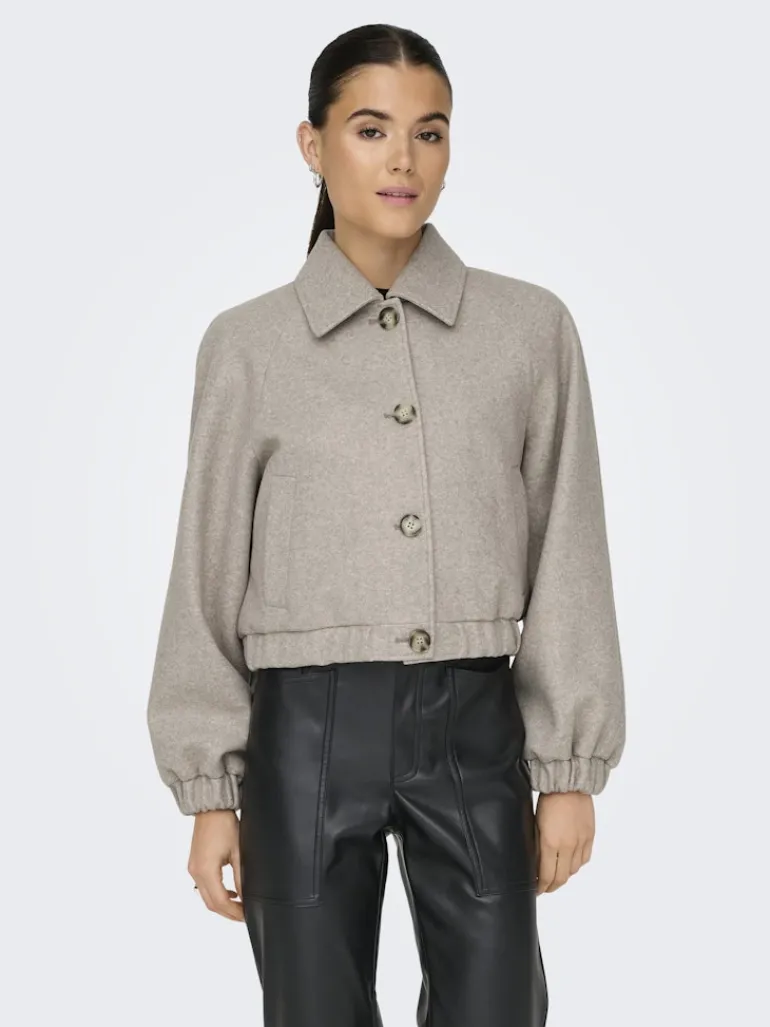 ONLNANCY LIFE COLLAR JACKET CC OTW simply taupe