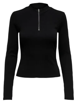 ONLNESSA L/S HALF ZIP TOP JRS black