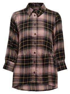 ONLNEW CANBERRA 3/4 CHECK SHIRT WVN CS black1