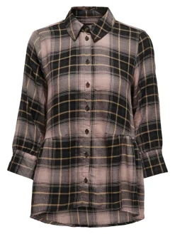 ONLNEW CANBERRA 3/4 CHECK SHIRT WVN CS black1
